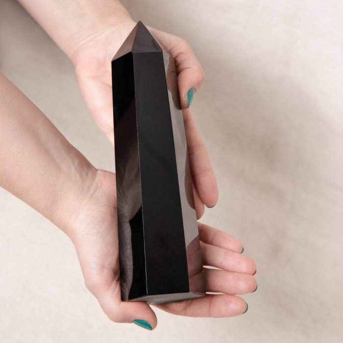 Black Obsidian Obelisk - Large - AAA Premium Quality - Image 4