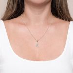 Crescent Moon Raw Gemstone Necklace - Image 2