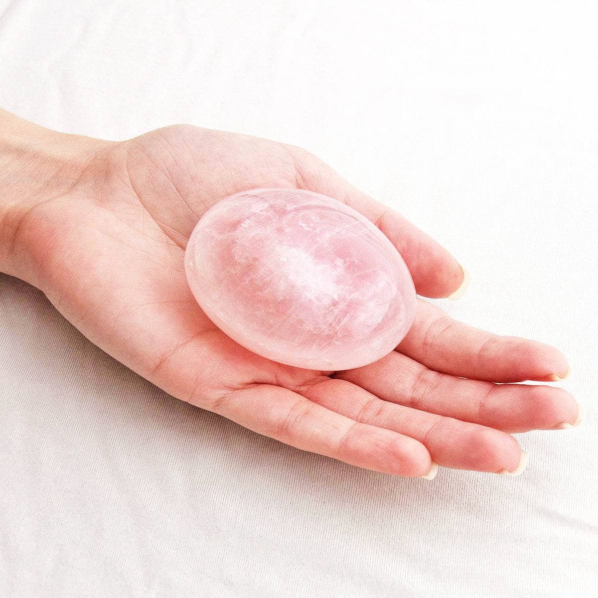 7-8-9-10-11-12-13-14-ROSE-QUARTZ-6 Rose Quartz Palm Stone - AAA Premium Quality - Image 2