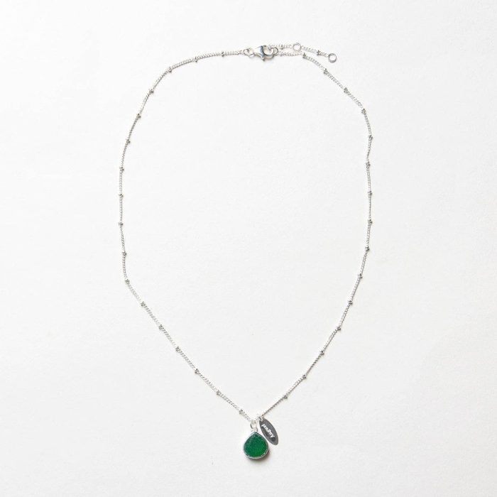 August Green Jade Birthstone Necklace - Image 3