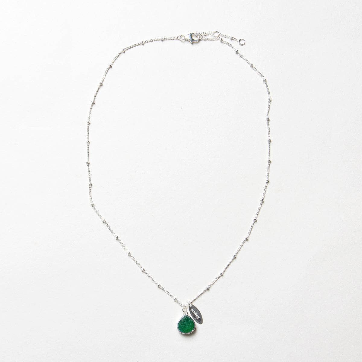 AUG_FULL_SHOT August Green Jade Birthstone Necklace - Image 3
