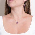 Delicate Amethyst Crystal Point Necklace - Image 8