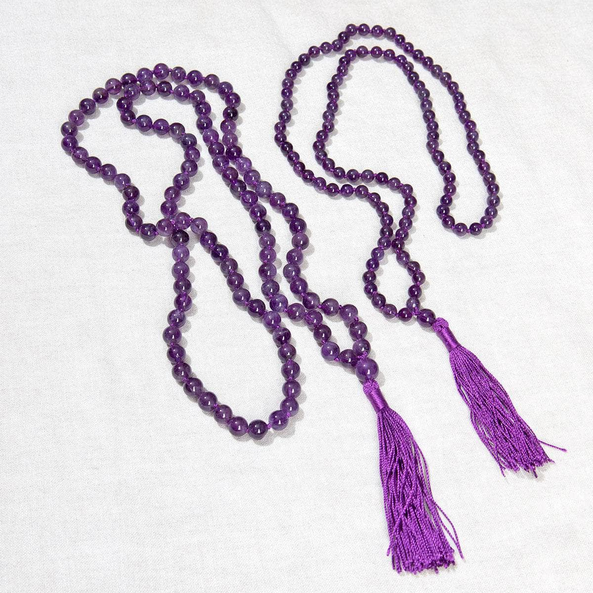 AmethystMallFull Amethyst Mala -High-Energy Gemstones - Image 3