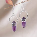 Amethyst Crystal Point Earrings - Image 5
