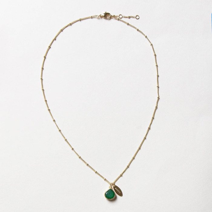 August Green Jade Birthstone Necklace - Image 7
