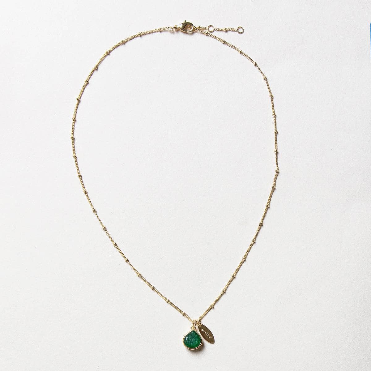 August_full_shot August Green Jade Birthstone Necklace - Image 7