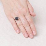 Black Tourmaline Raw Freeform Gold or Silver Ring - Image 4