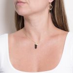 Delicate Black Tourmaline Crystal Point Necklace - Image 3