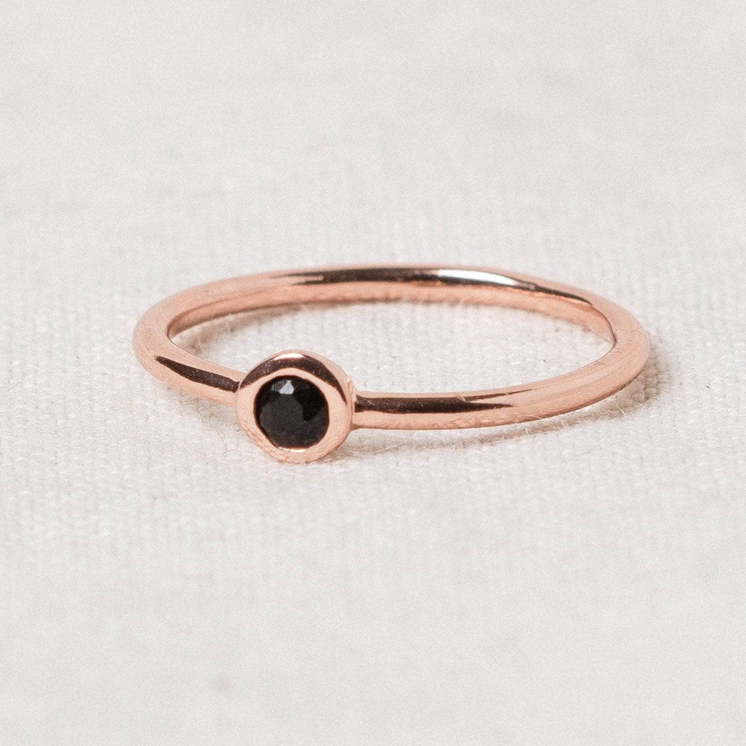BTR-ROS Black Tourmaline Silver, Gold or Rose Gold Ring - Image 7