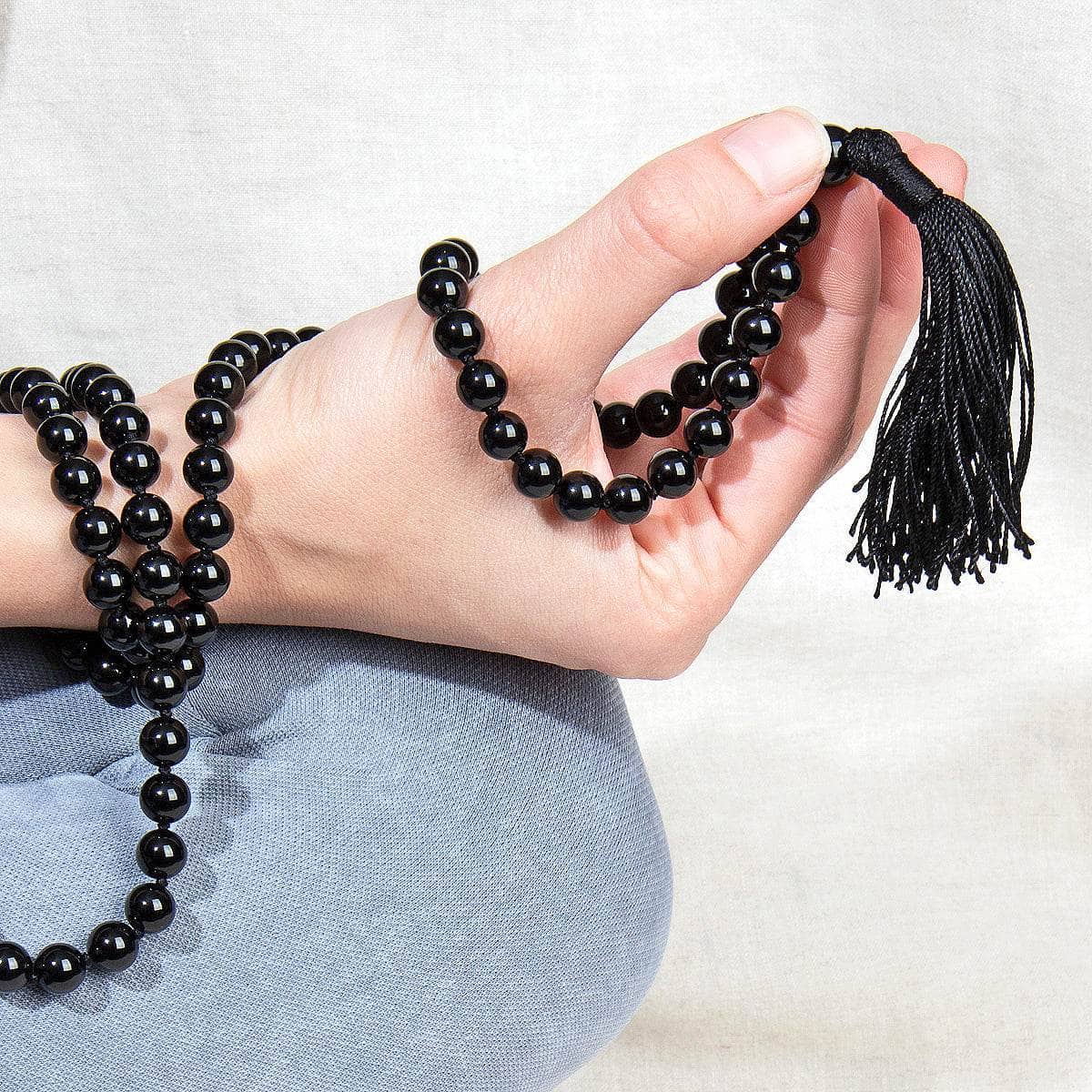 BlackOnyxMalaHand Black Onyx Mala - High-Energy Gemstones - Image 2