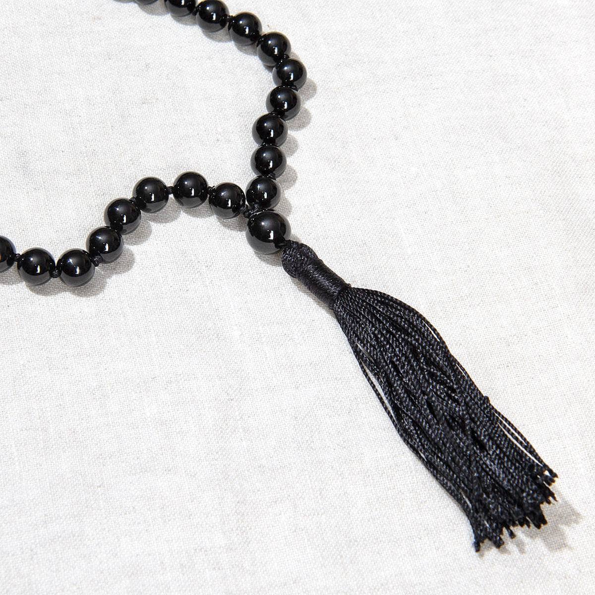 BlackOnyxMalaTassel Black Onyx Mala - High-Energy Gemstones - Image 4