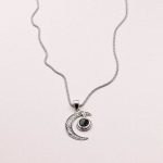 Gemstone Silver Moon Pendant Necklace - Image 14