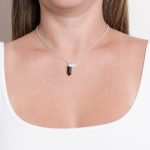 Delicate Black Tourmaline Crystal Point Necklace - Image 5
