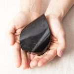 Black Tourmaline Flame Freeform Crystal - Image 2
