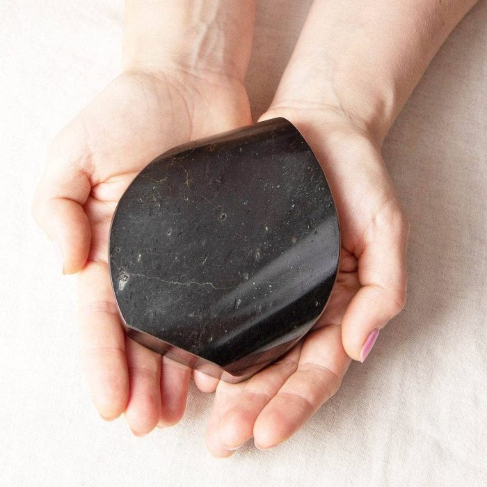 Black Tourmaline Flame Freeform Crystal - Image 6