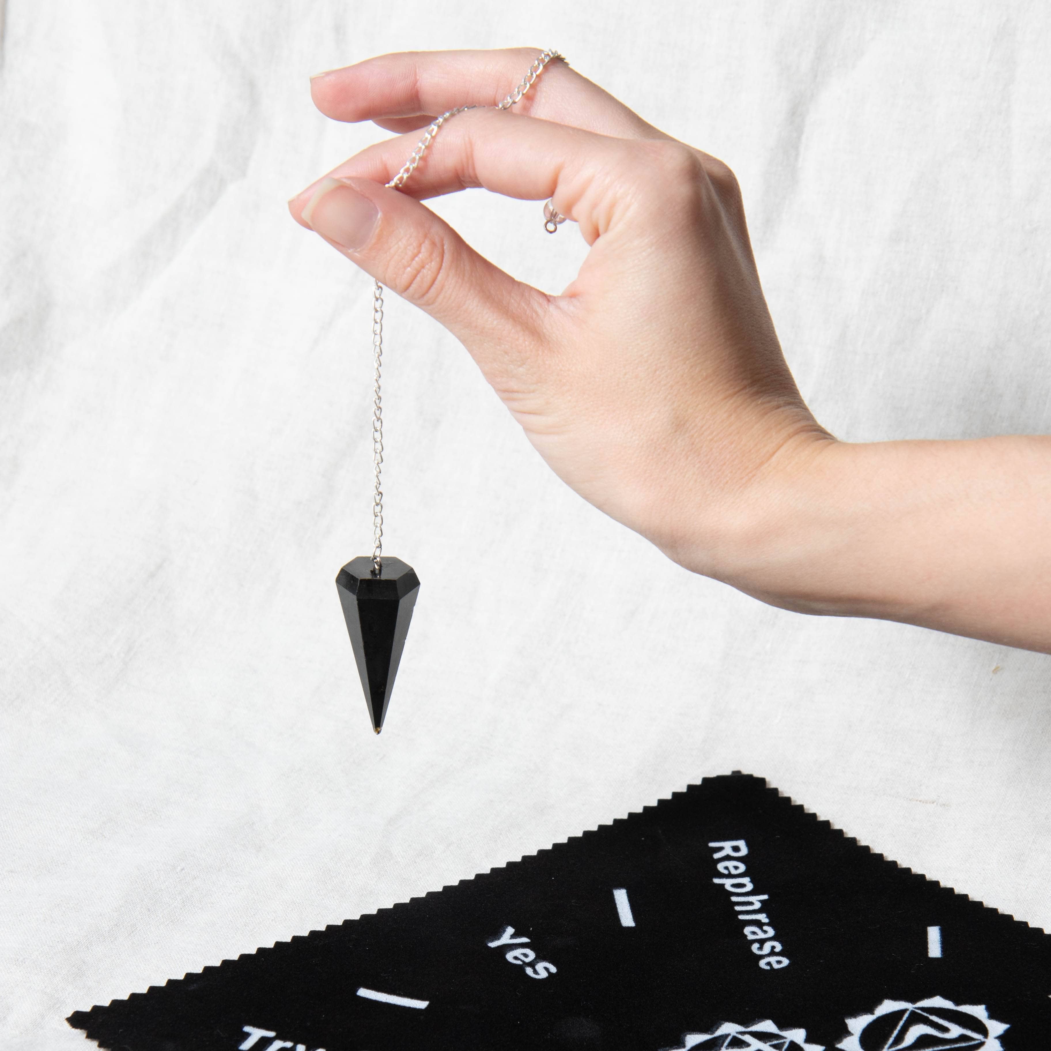 Blacktourmalinependuleandmat Crystal Pendulums - Image 9
