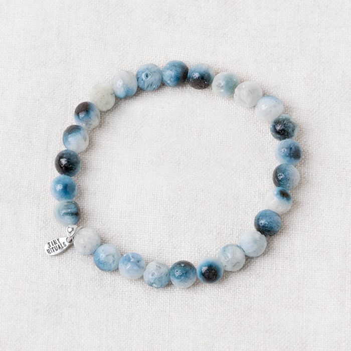 Rare Blue Ice Glacierite Energy Bracelet - 6mm - Image 1