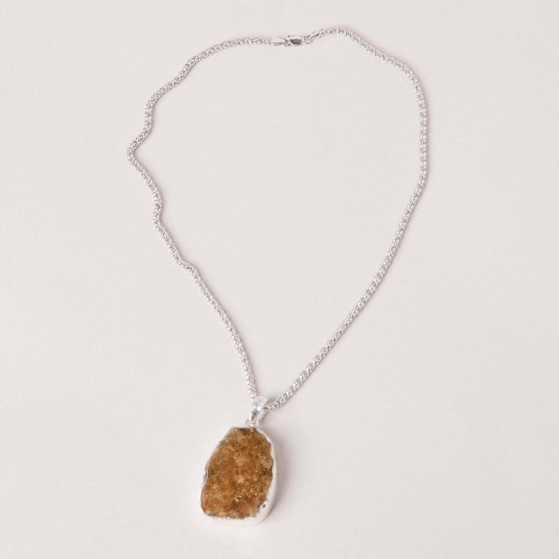 CTD-48 Citrine Druzy Pendant Necklace - Image 15