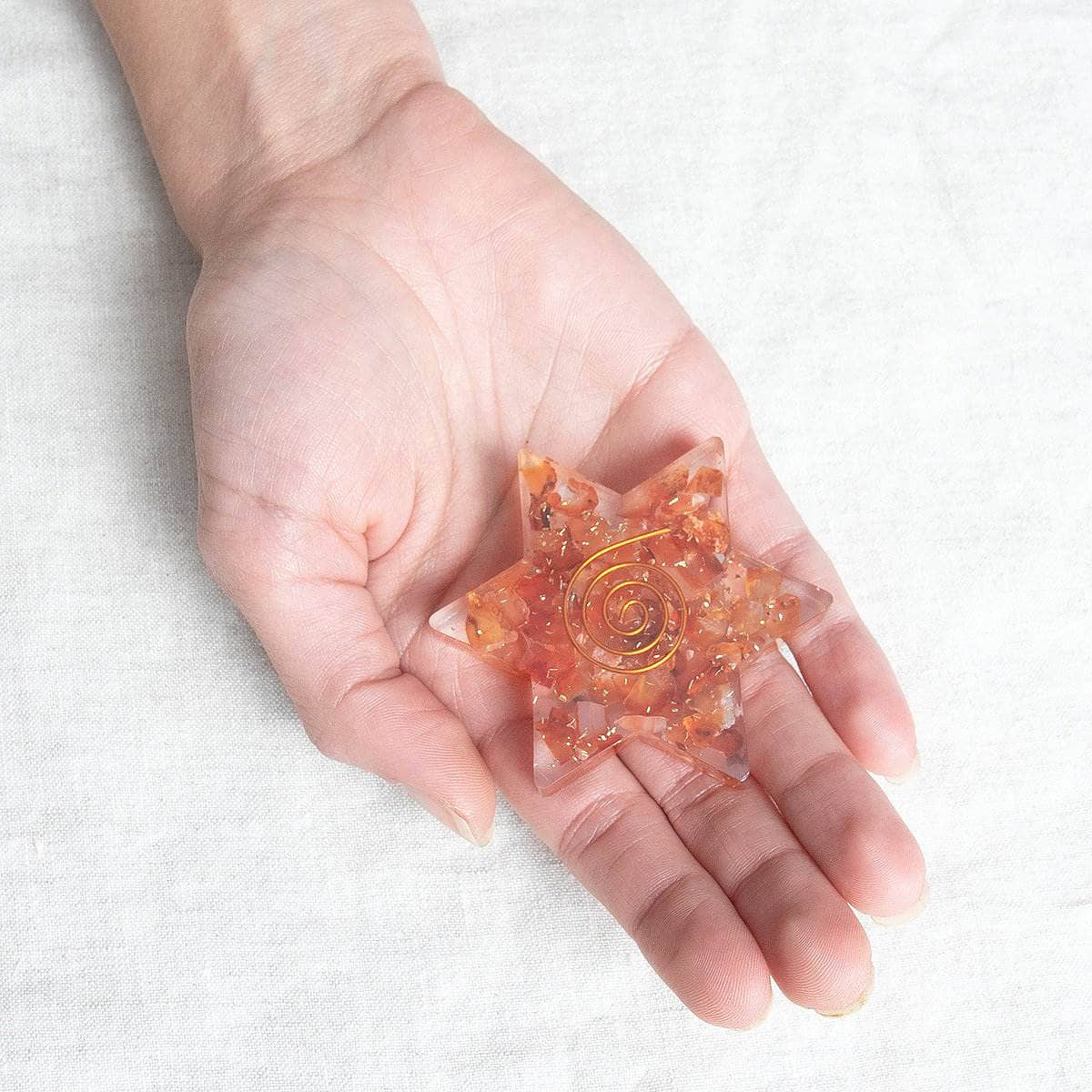 CarnelianHandorgoneStar Orgone Gemstone Stars - Image 9