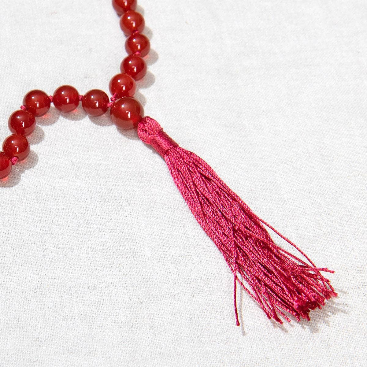 CarnelianMalaTassel Carnelian Mala - High-Energy Gemstones - Image 4