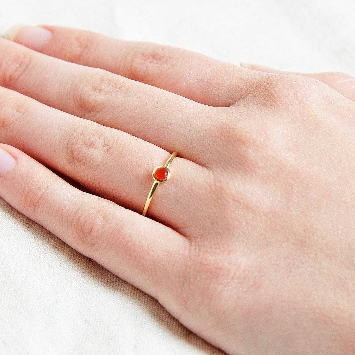 Carnelian_2 Carnelian Silver or Gold Ring - Image 2
