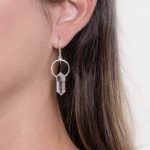 Clear Quartz Crystal Point Earrings - Image 2