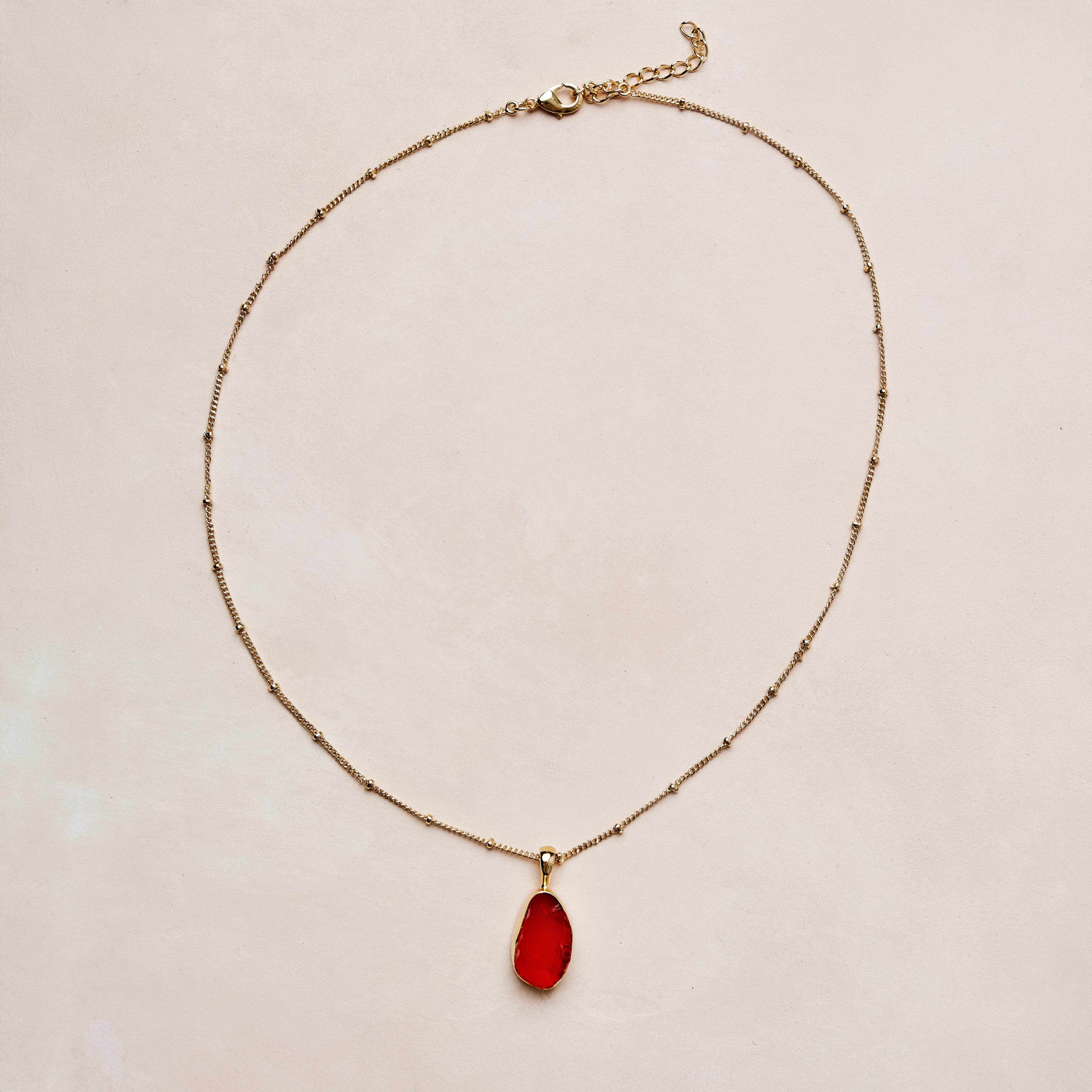 DSC02368 Carnelian Raw Crystal Necklace - Image 3