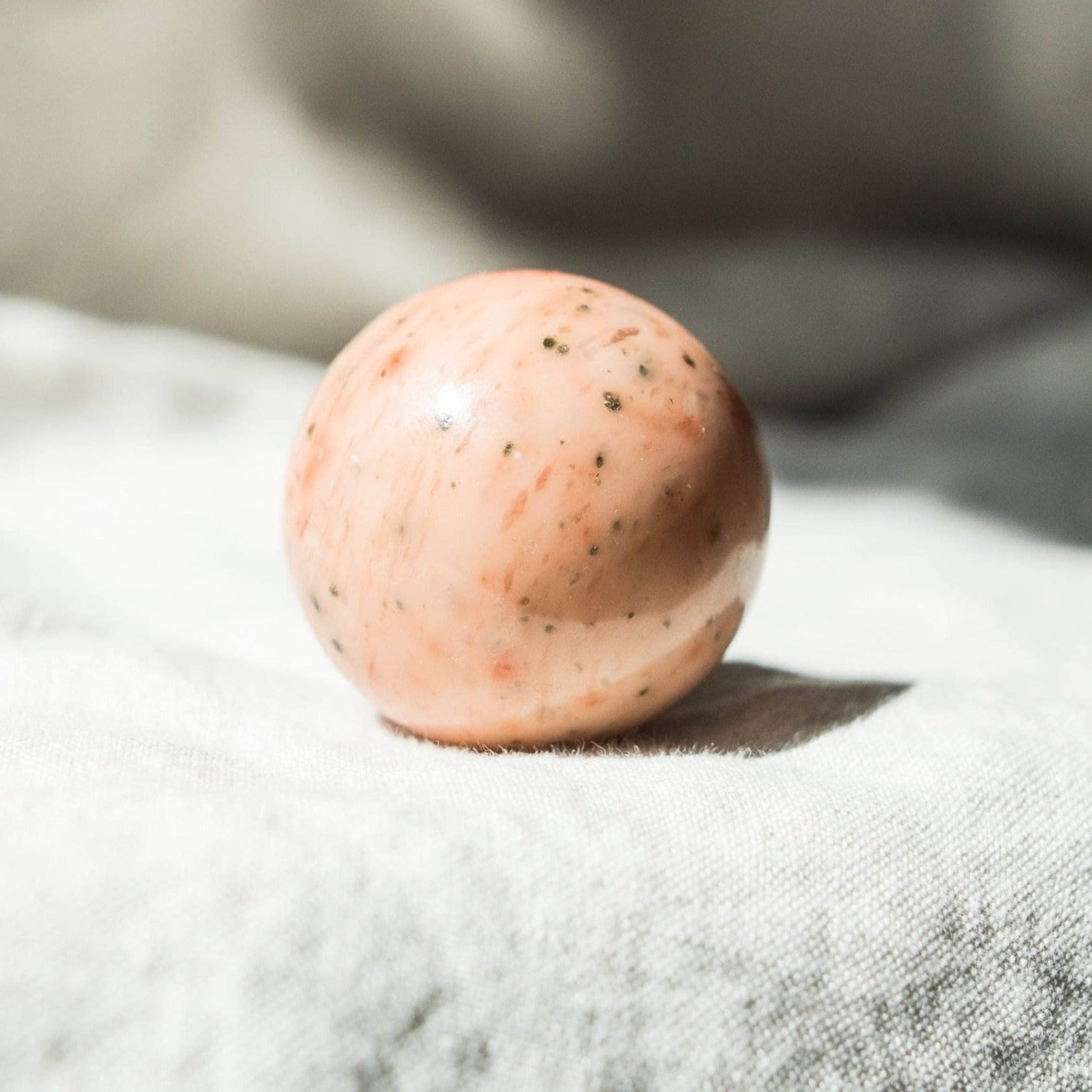 DSC_0131 Orange Calcite Sphere with Tripod - Image 2