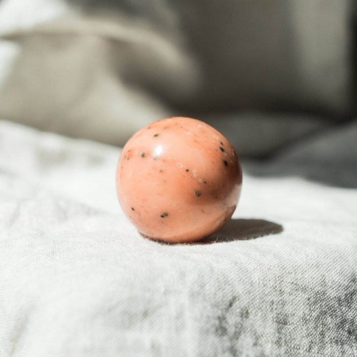 Orange Calcite Sphere with Tripod - Image 7