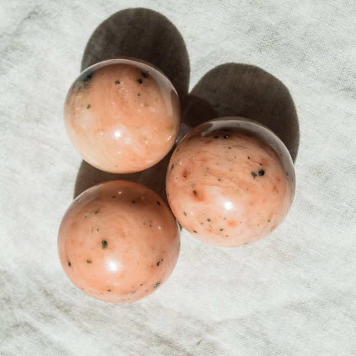 Orange Calcite Sphere with Tripod - Image 3