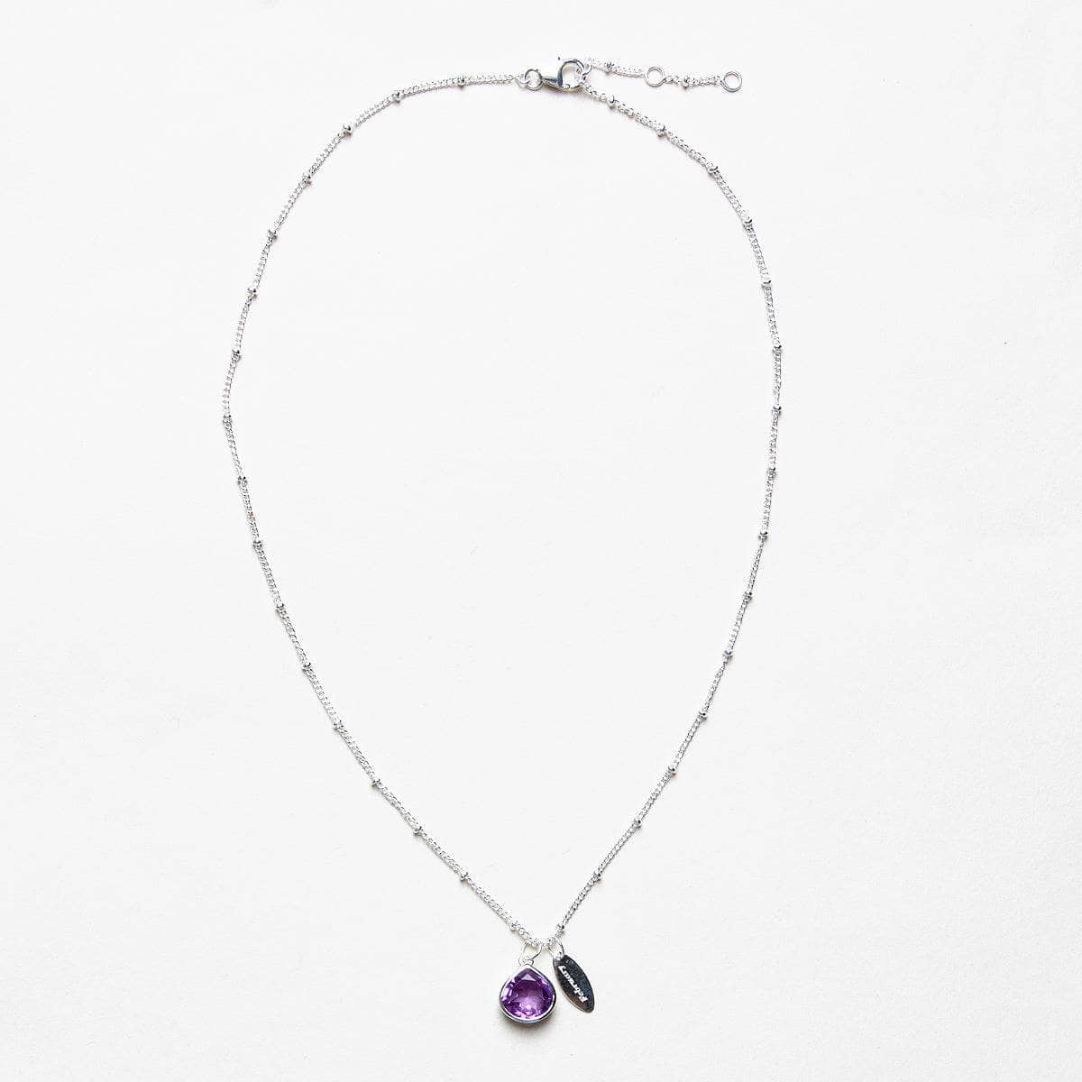 FEB_FULL_SHOT February Amethyst Birthstone Necklace - Image 3