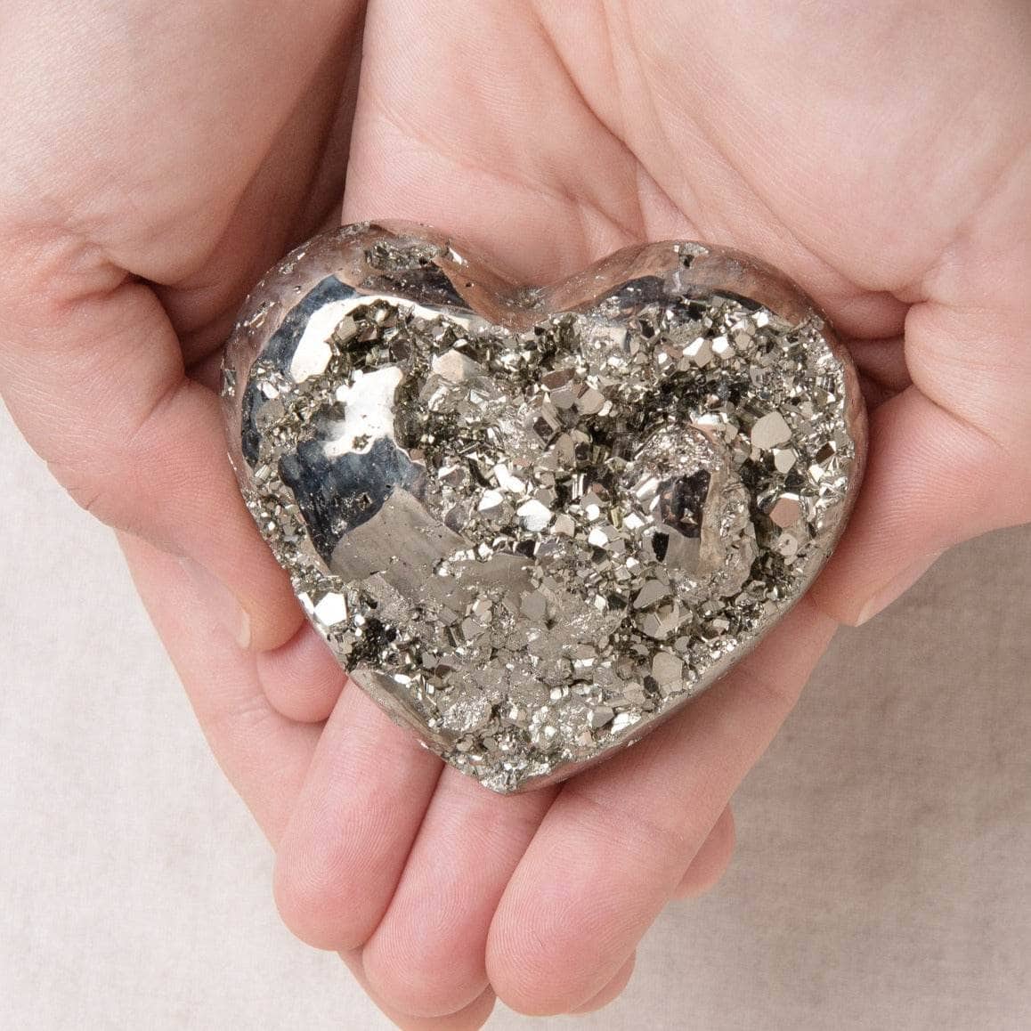 FFH-M Natural Pyrite Heart - AAA Premium Quality - Image 5