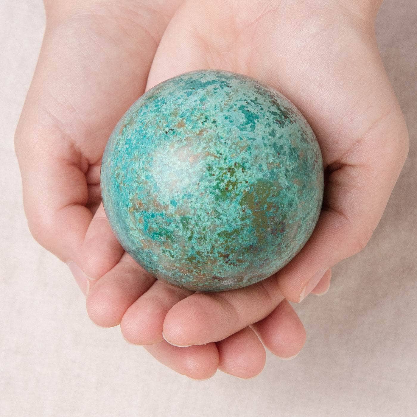 FFS-4 Natural Peruvian Turquoise Sphere - AAA Premium Quality - Image 1