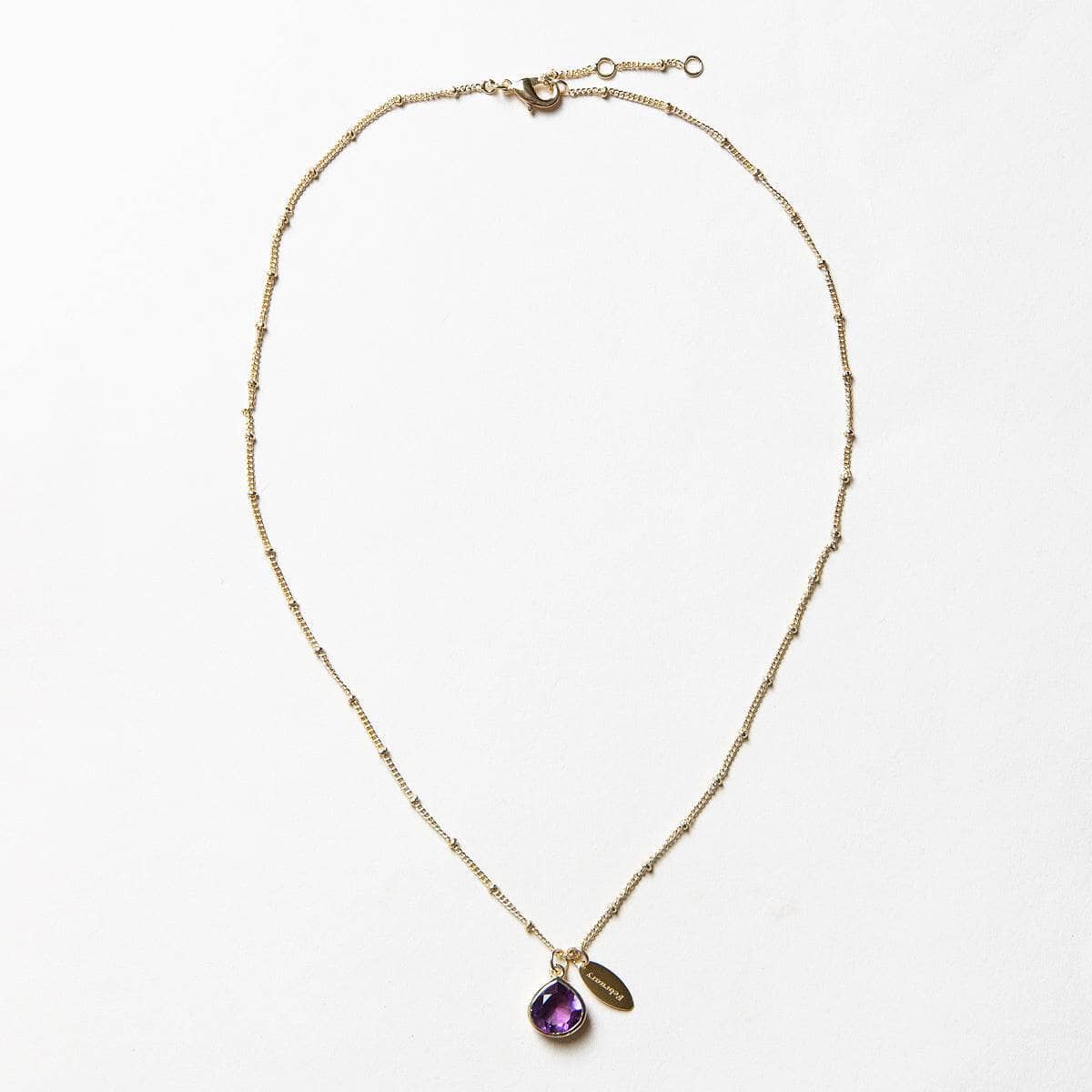 February_full_shot February Amethyst Birthstone Necklace - Image 7