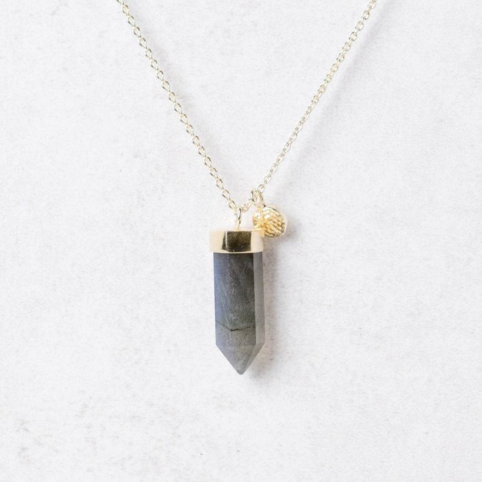 Labradorite Crystal Point Necklace - Image 5