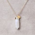 Rainbow Moonstone Crystal Point Necklace - Image 6
