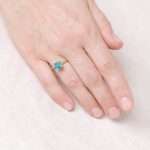 Natural Turquoise Raw Freeform Gold or Silver Ring - Image 2