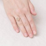 Green Amethyst Raw Freeform Gold or Silver Ring - Image 2