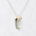 Green Amethyst Crystal Point Necklace - Image 2