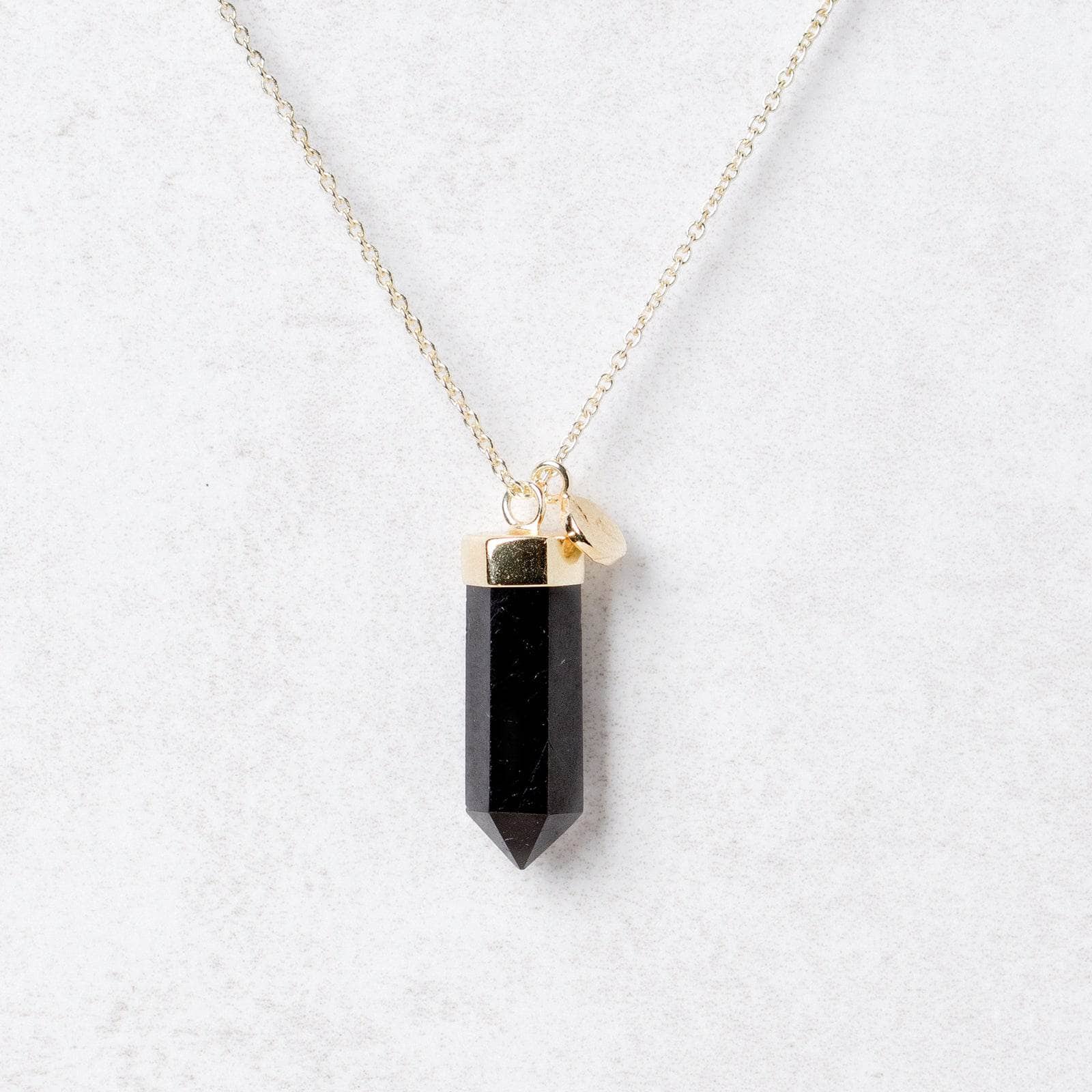 G_large6 Black Tourmaline Crystal Point Necklace - Image 2