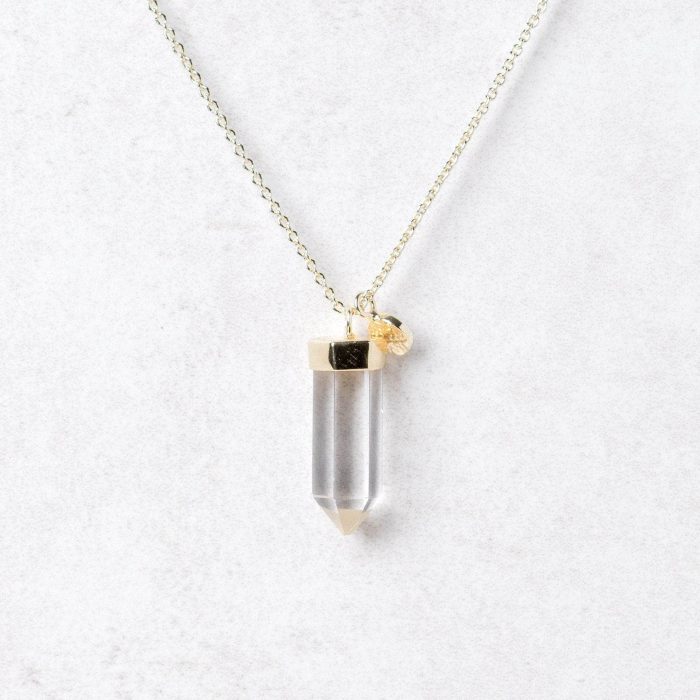 Clear Quartz Crystal Point Necklace - Image 6
