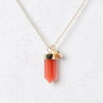 Delicate Carnelian Crystal Point Necklace - Image 7