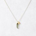 Delicate Green Amethyst Crystal Point Necklace - Image 7