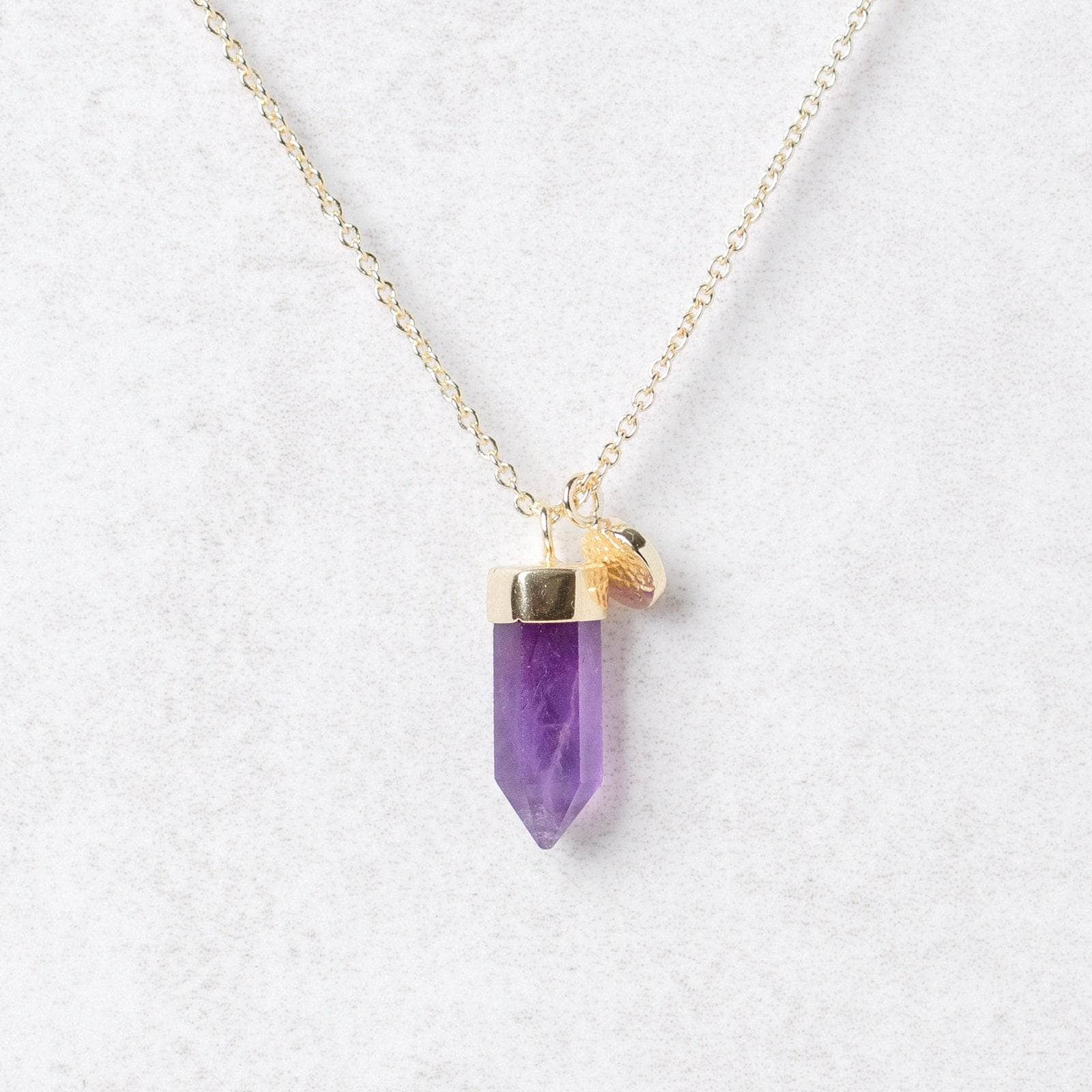 G_small9 Delicate Amethyst Crystal Point Necklace - Image 6