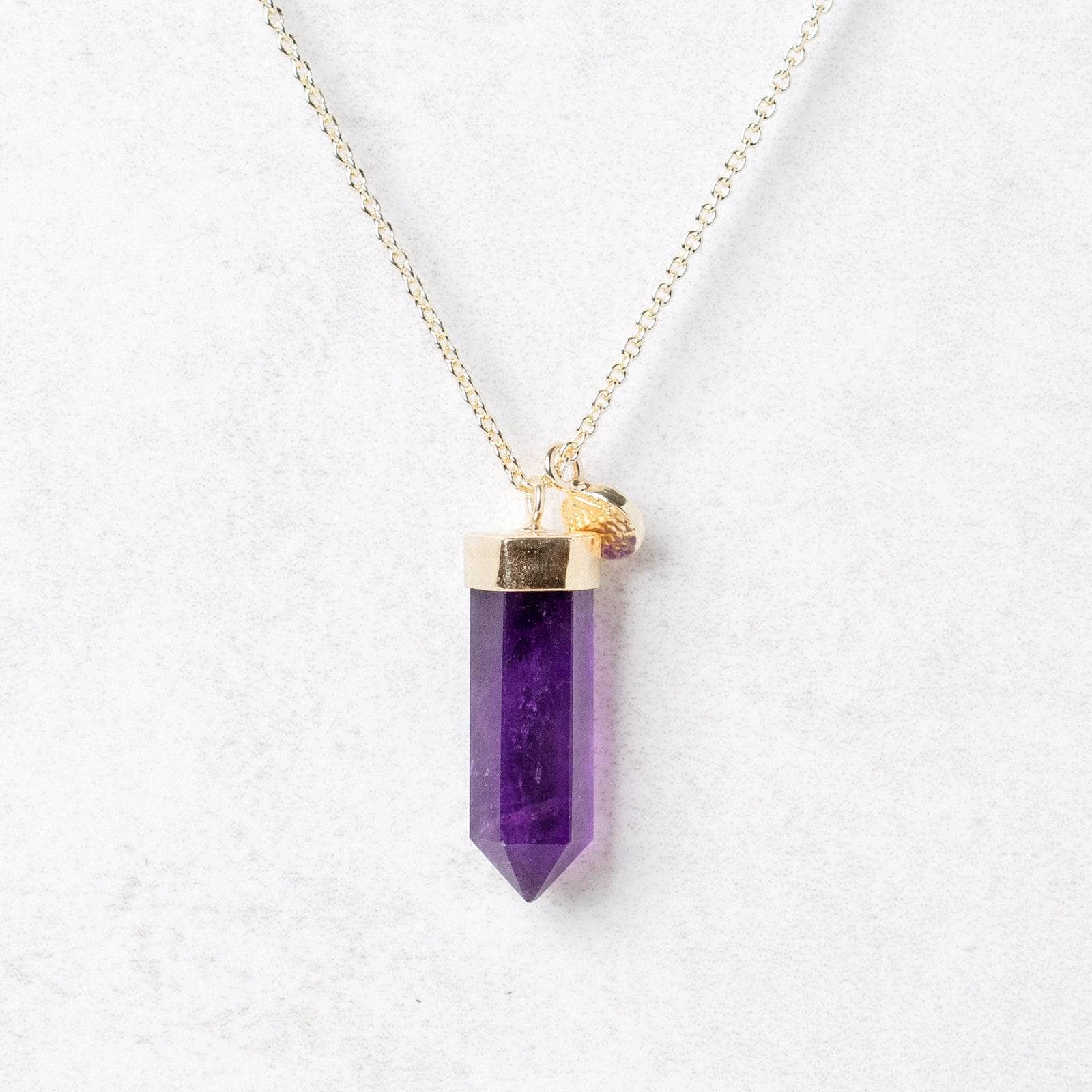 Glarg Amethyst Crystal Point Necklace - Image 2
