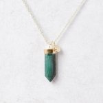 Genuine Malachite Crystal Point Necklace - Image 2