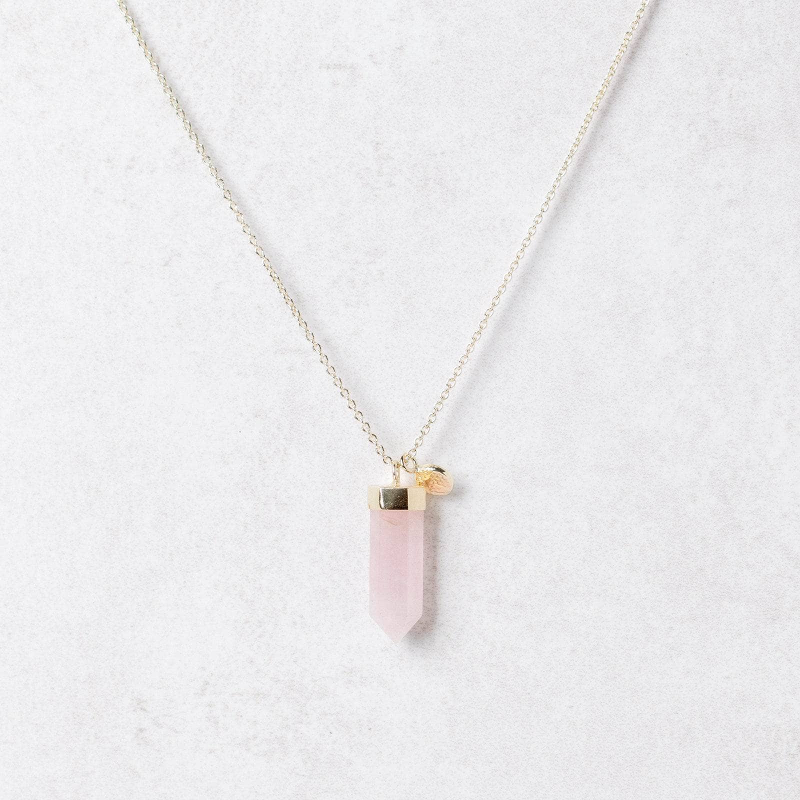 Glarge11 Rose Quartz Crystal Point Necklace - Image 3
