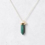 Genuine Malachite Crystal Point Necklace - Image 3