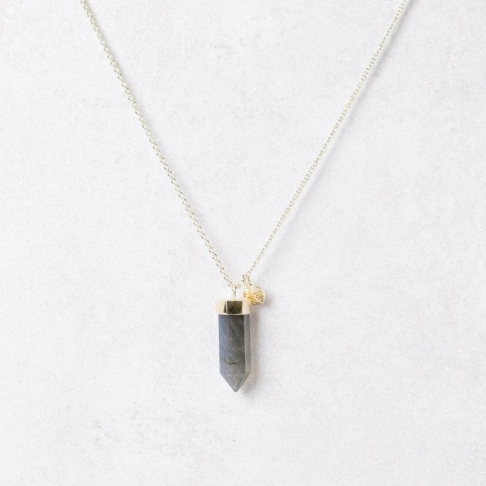 Labradorite Crystal Point Necklace - Image 7