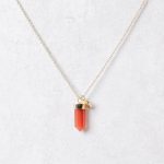 Delicate Carnelian Crystal Point Necklace - Image 8